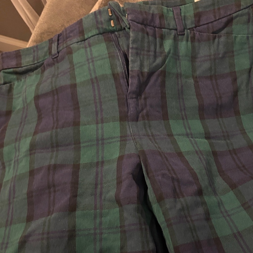 Old Navy Green and Blue Plaid Skinny Pants